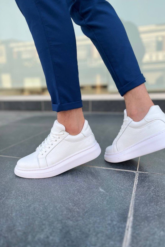 KB-DX46 Kuback Beyaz Deri Günlük Erkek Ayakkabı