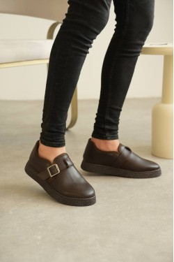 KB-KX1 Kuback Kahve Cilt Kürklü Günlük Erkek Ayakkabı