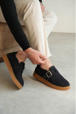 KB-KX1 Kuback Lacivert Kahve Taban Kürklü Günlük Erkek Ayakkabı