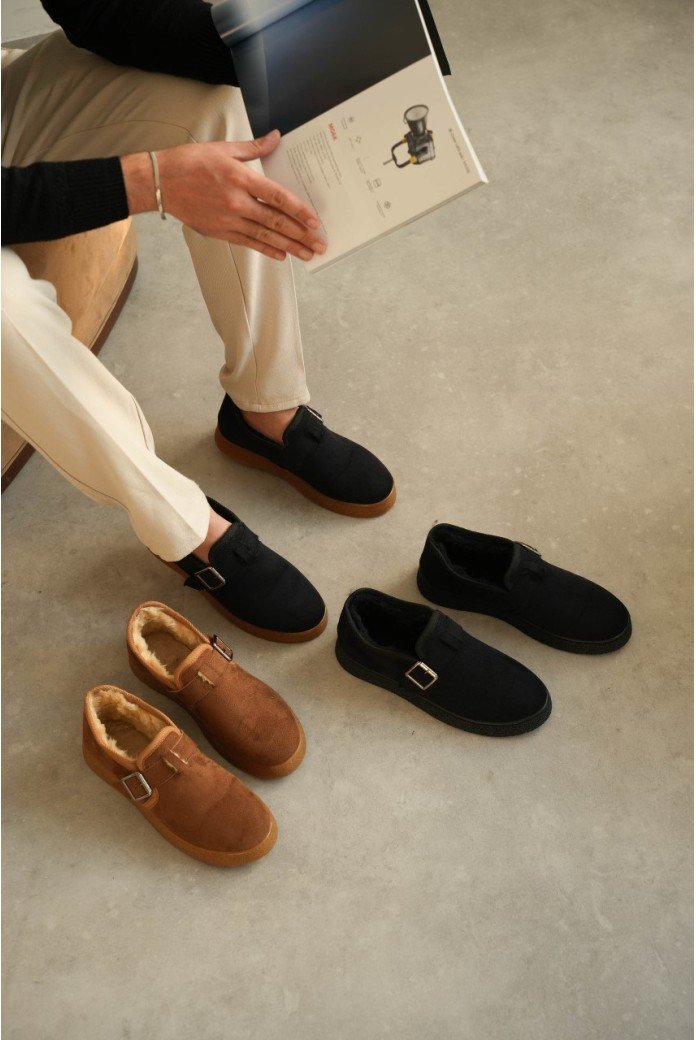 KB-KX1 Kuback Taba Kürklü Günlük Erkek Ayakkabı