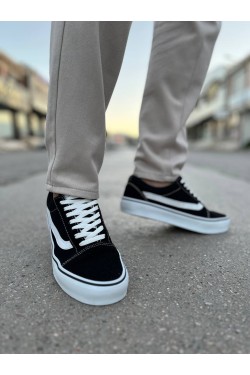 KB-V1 Kuback Siyah Beyaz Detaylı Günlük Erkek Ayakkabı