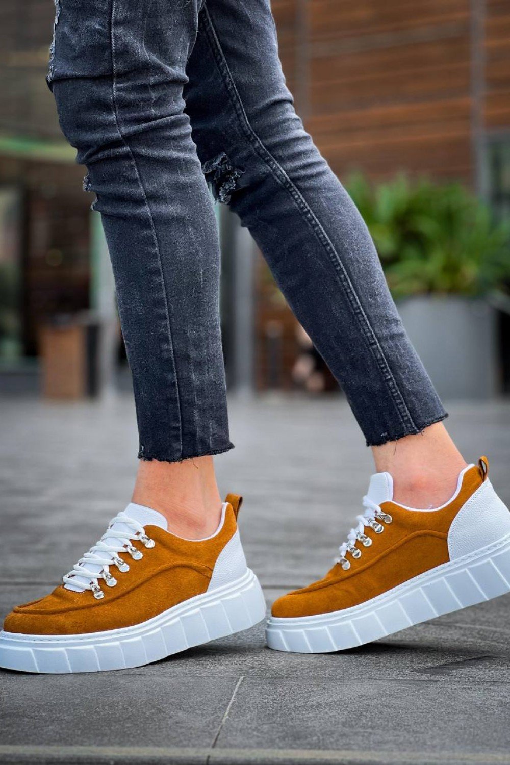 KB-X10 Kuback Taba Süet Beyaz Yüksek Taban Günlük Spor Ayakkabı KB-X10 Kuback Taba Süet Beyaz Yüksek Taban Günlük Spor Ayakkabı