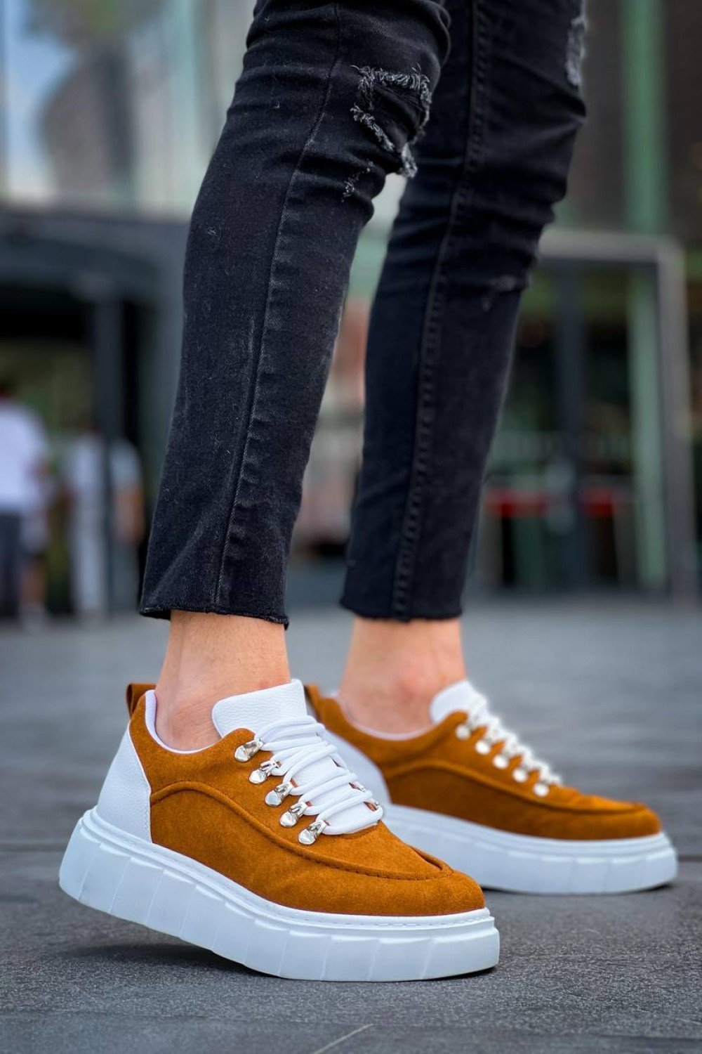 KB-X10 Kuback Taba Süet Beyaz Yüksek Taban Günlük Spor Ayakkabı KB-X10 Kuback Taba Süet Beyaz Yüksek Taban Günlük Spor Ayakkabı