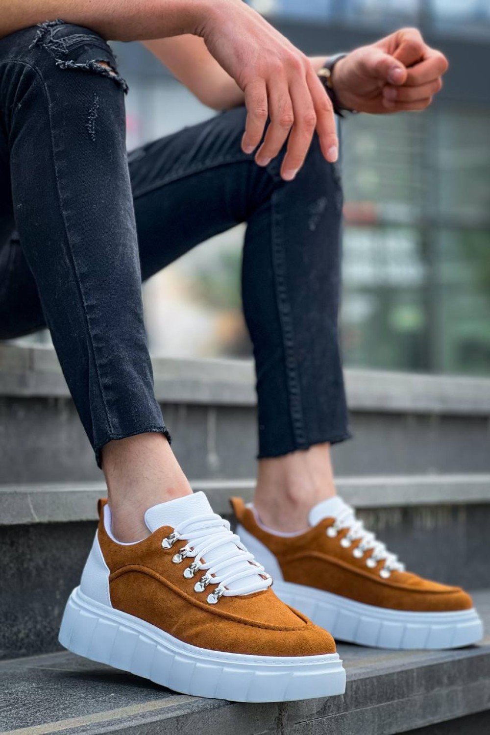 KB-X10 Kuback Taba Süet Beyaz Yüksek Taban Günlük Spor Ayakkabı KB-X10 Kuback Taba Süet Beyaz Yüksek Taban Günlük Spor Ayakkabı