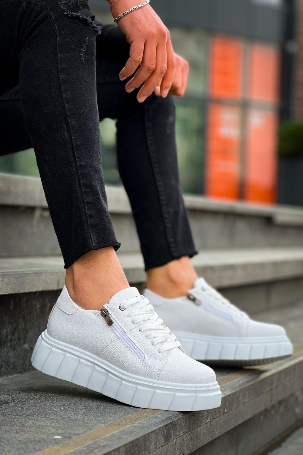 KB-X155 Kuback Beyaz Cilt Detaylı Beyaz Yüksek Taban Günlük Spor Ayakkabı KB-X155 Kuback Beyaz Cilt Detaylı Beyaz Yüksek Taban Günlük Spor Ayakkabı