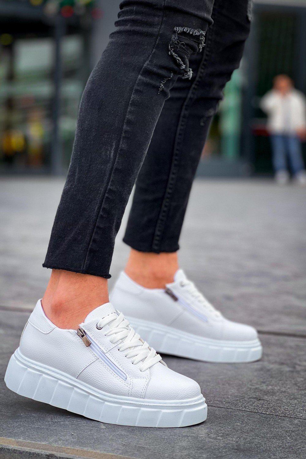 KB-X155 Kuback Beyaz Cilt Detaylı Beyaz Yüksek Taban Günlük Spor Ayakkabı KB-X155 Kuback Beyaz Cilt Detaylı Beyaz Yüksek Taban Günlük Spor Ayakkabı