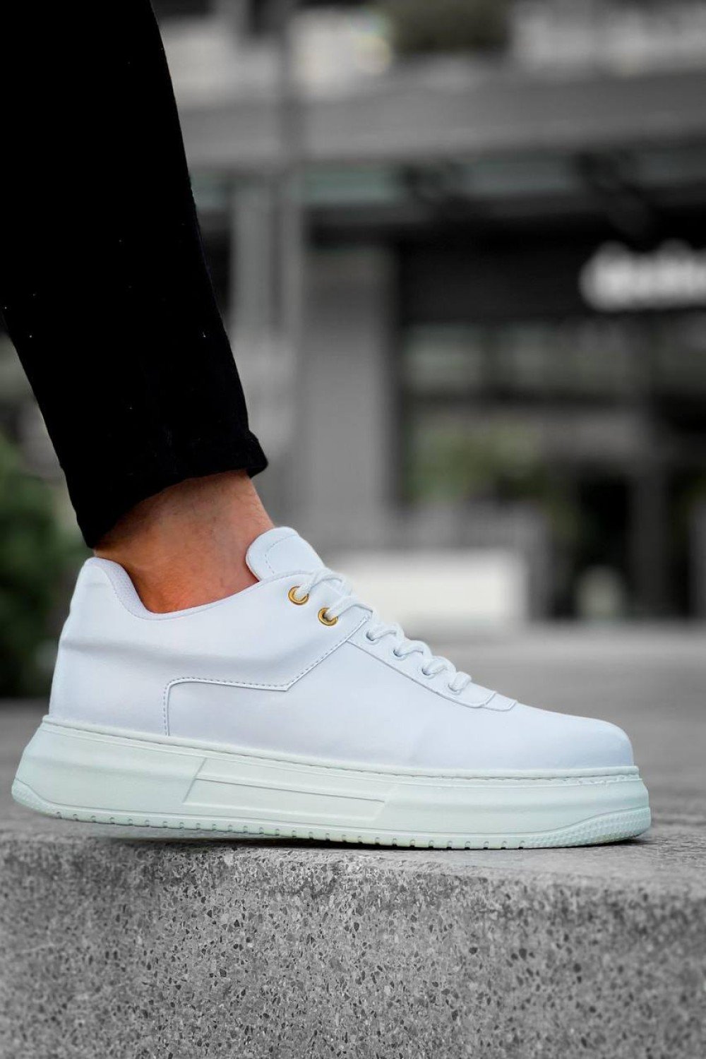 KB-X20 Kuback Beyaz Cilt Günlük Erkek Ayakkabı