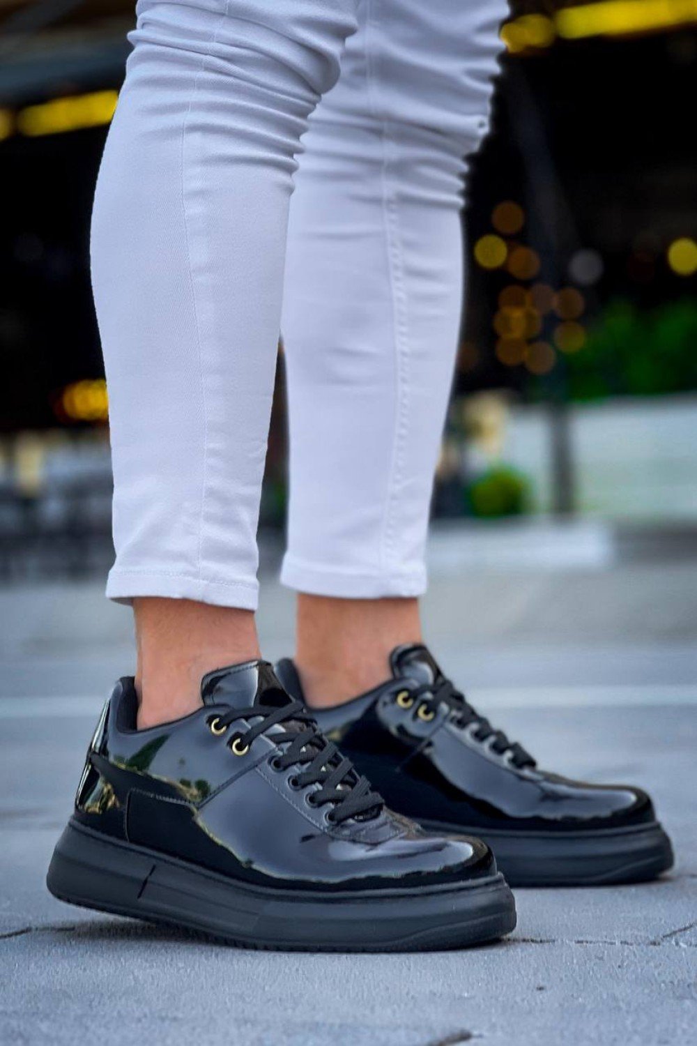 KB-X20 Kuback Kömür Rugan  Günlük Erkek Ayakkabı