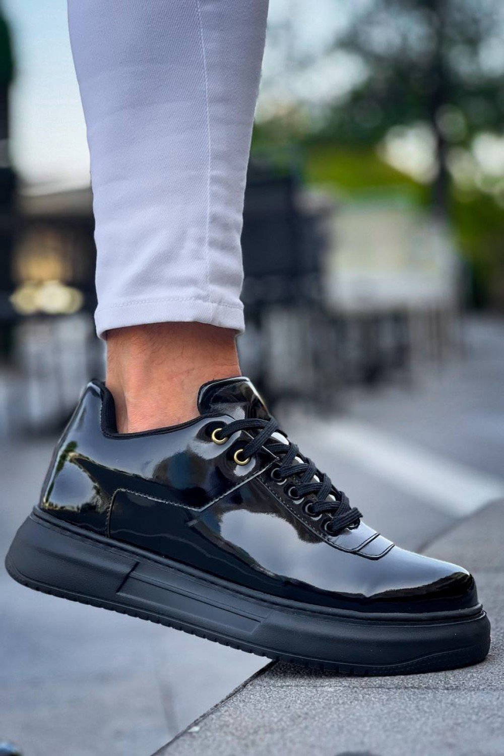 KB-X20 Kuback Kömür Rugan  Günlük Erkek Ayakkabı