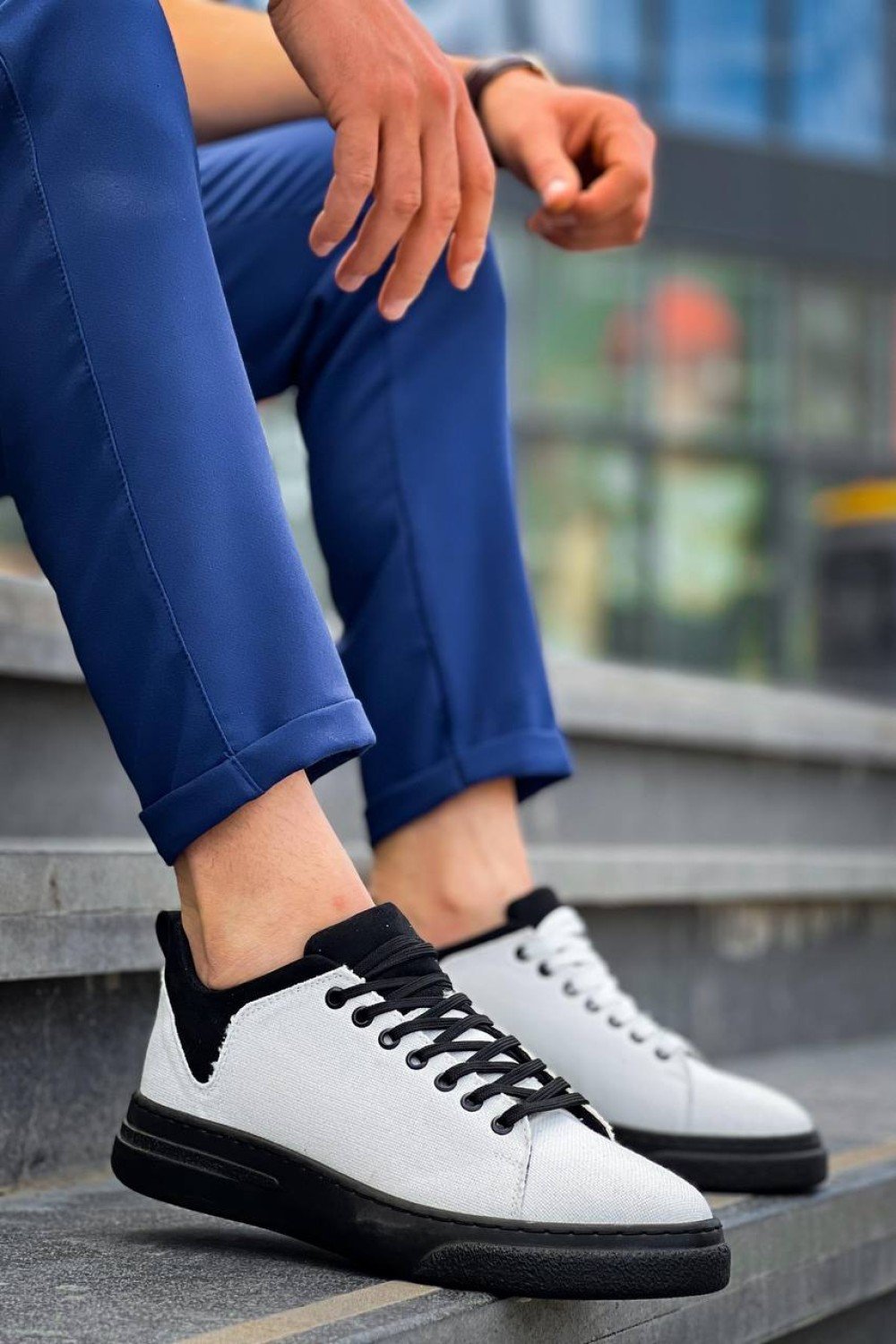 KB-X204 Kuback Beyaz Siyah Keten Siyah Yüksek Taban Günlük Erkek Spor Ayakkabı KB-X204 Kuback Beyaz Siyah Keten Siyah Yüksek Taban Günlük Erkek Spor Ayakkabı