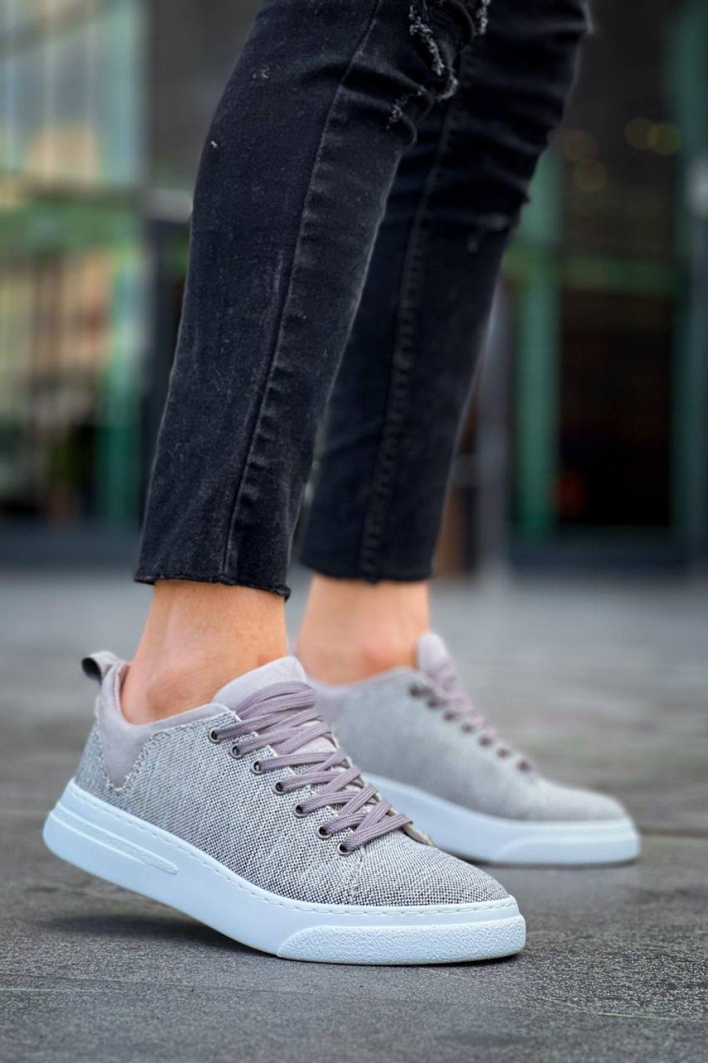 KB-X204 Kuback Gri Keten Beyaz Yüksek Taban Günlük Erkek Spor Ayakkabı KB-X204 Kuback Gri Keten Beyaz Yüksek Taban Günlük Erkek Spor Ayakkabı