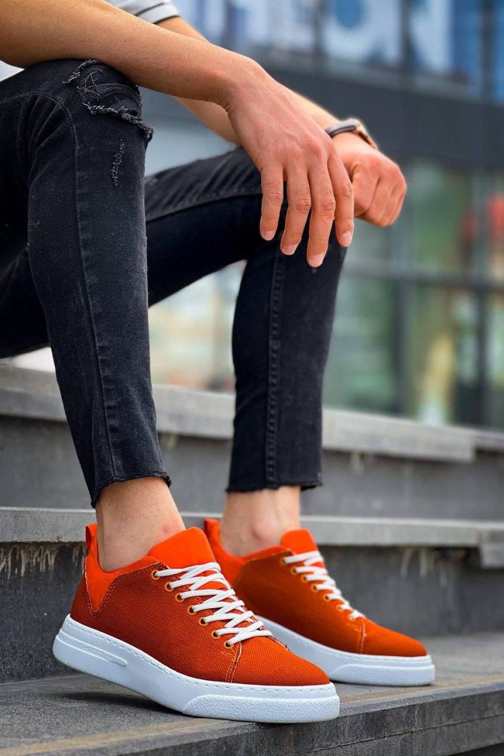 KB-X204 Kuback Turuncu Keten Beyaz Yüksek Taban Günlük Erkek Spor Ayakkabı KB-X204 Kuback Turuncu Keten Beyaz Yüksek Taban Günlük Erkek Spor Ayakkabı