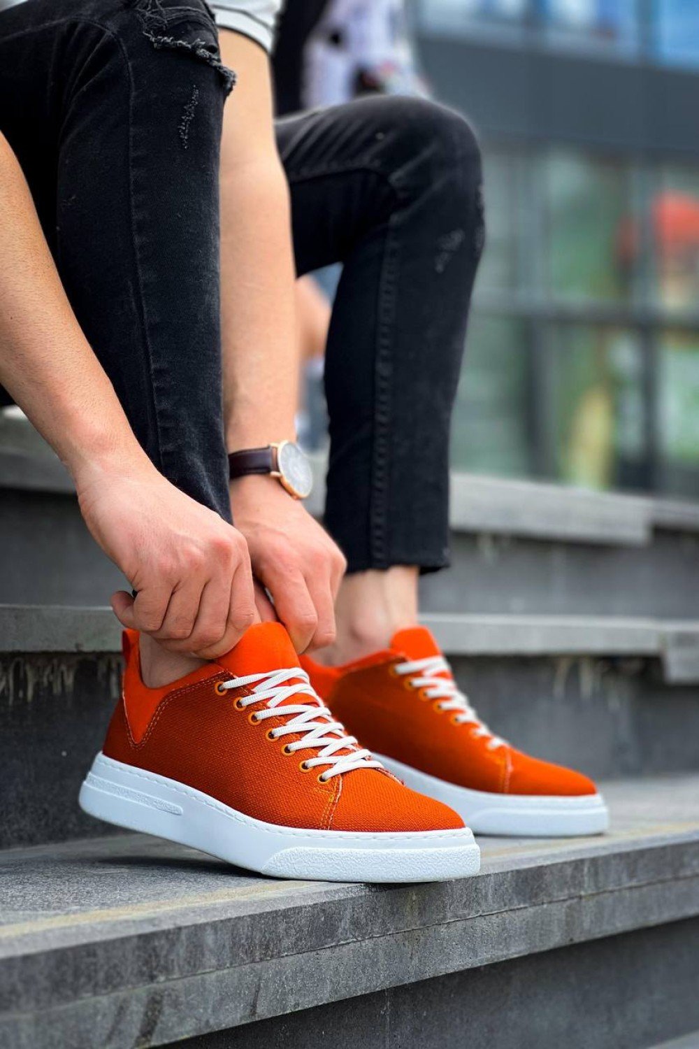 KB-X204 Kuback Turuncu Keten Beyaz Yüksek Taban Günlük Erkek Spor Ayakkabı KB-X204 Kuback Turuncu Keten Beyaz Yüksek Taban Günlük Erkek Spor Ayakkabı