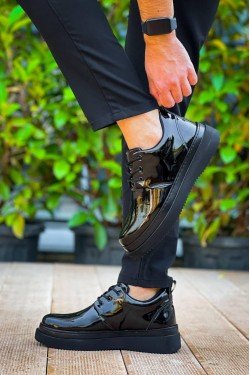 KB-X3 Kuback Siyah Rugan Siyah Taban Bağcıklı Günlük Erkek Ayakkabı KB-X3 Kuback Siyah Rugan Siyah Taban Bağcıklı Günlük Erkek Ayakkabı