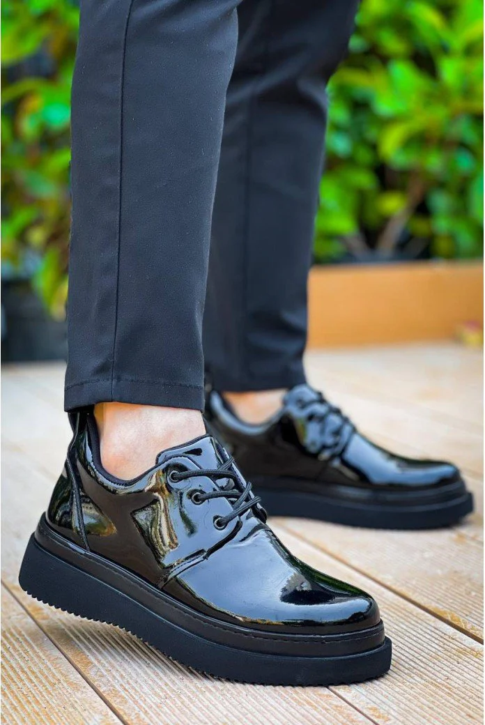 KB-X3  Kuback  Siyah Rugan Siyah Taban  Bağcıklı  Günlük Erkek  Ayakkabı