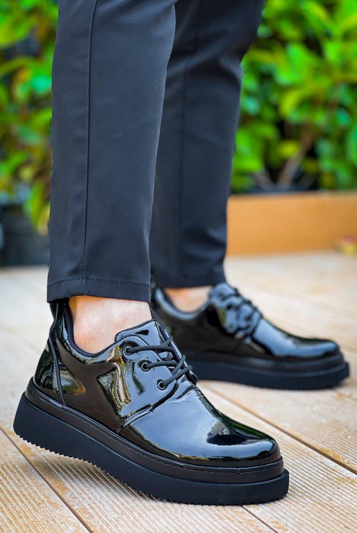 KB-X3  Kuback  Siyah Rugan Siyah Taban  Bağcıklı  Günlük Erkek  Ayakkabı