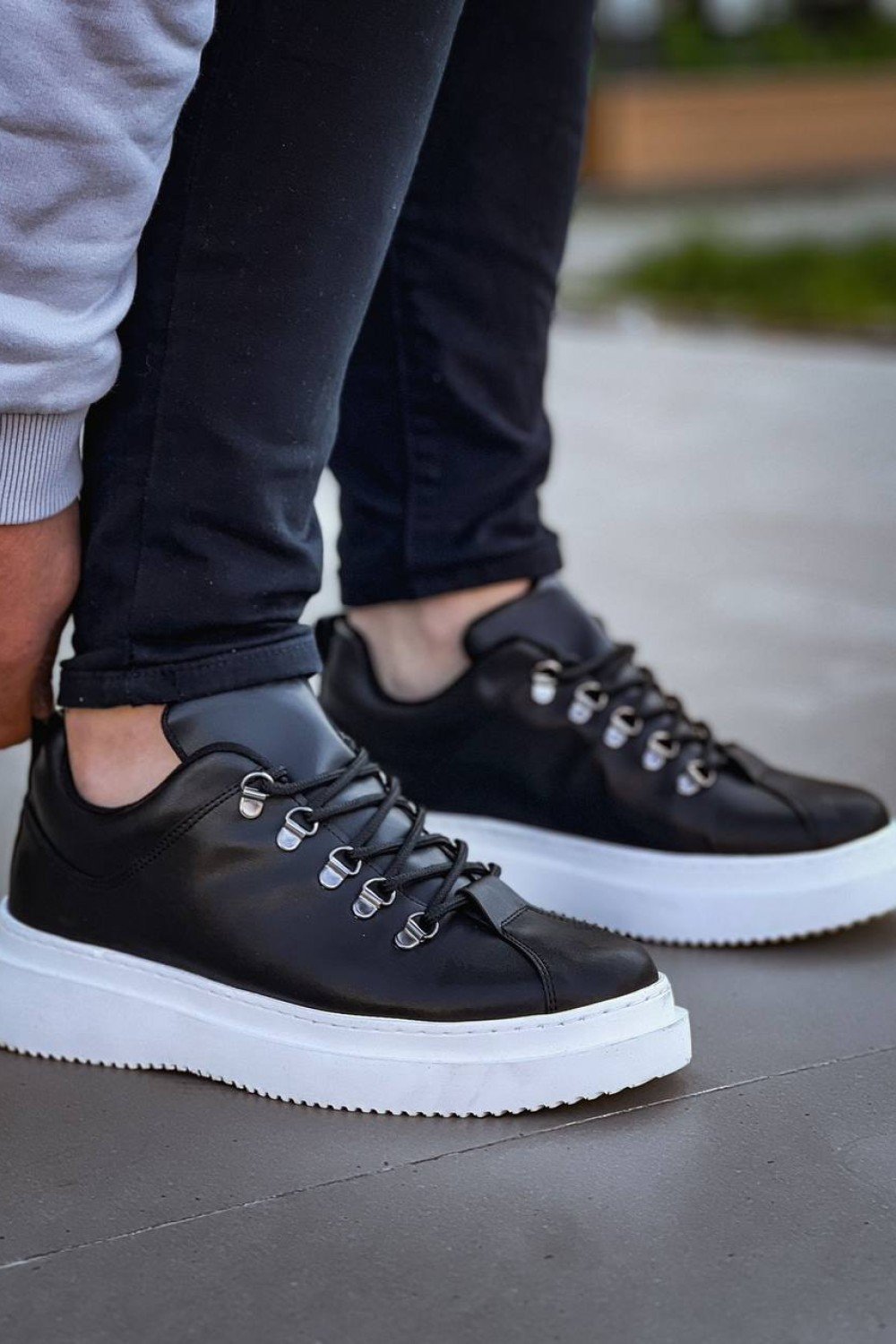 KB-X4 Kuback Siyah Cilt Yüksek Taban Bağcıklı Günlük Erkek Ayakkabı KB-X4 Kuback Siyah Cilt Yüksek Taban Bağcıklı Günlük Erkek Ayakkabı