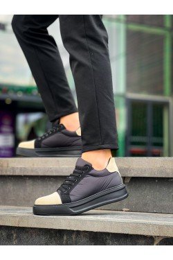 KB-X46 Kuback Siyah Bej Yüksek Siyah Taban Günlük Spor Ayakkabı KB-X46 Kuback Siyah Bej Yüksek Siyah Taban Günlük Spor Ayakkabı