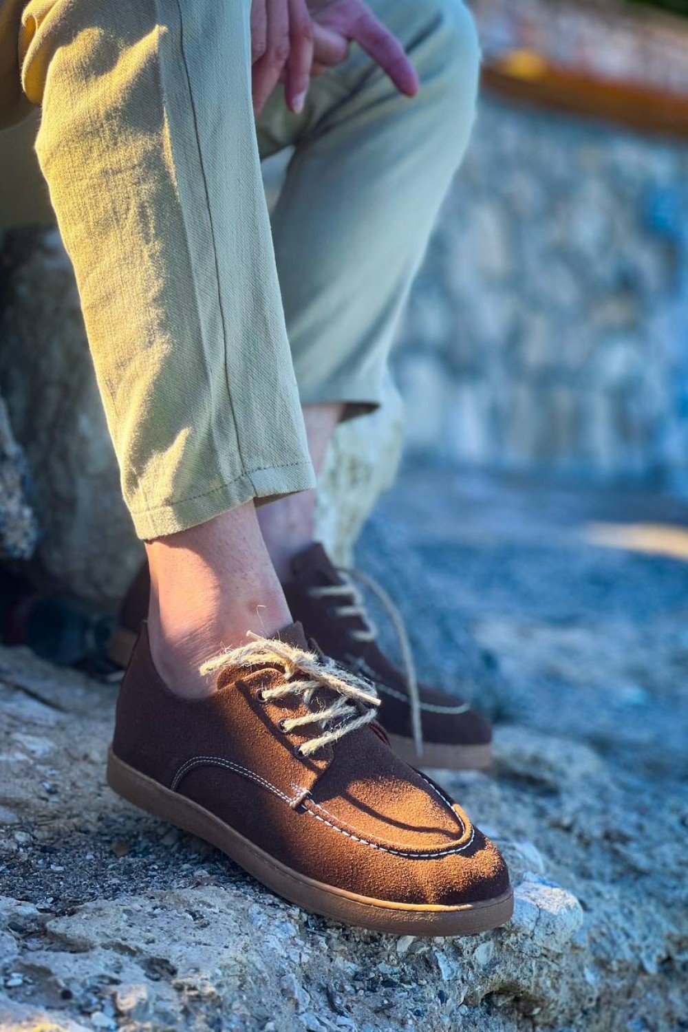 KB-X5 Kuback Kahve Süet Bağcıklı  Günlük Erkek Ayakkabı