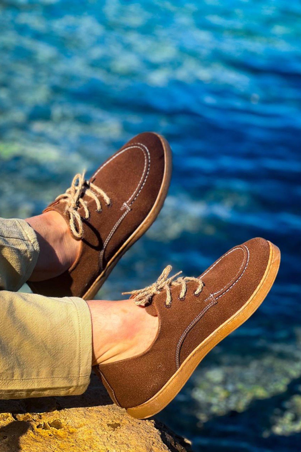 KB-X5 Kuback Kahve Süet Bağcıklı  Günlük Erkek Ayakkabı