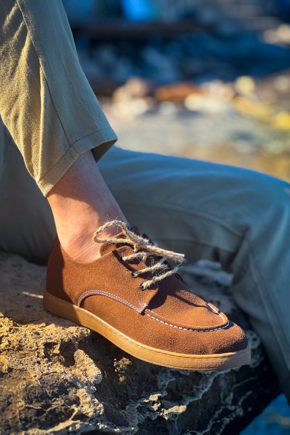 KB-X5 Kuback Kahve Süet Bağcıklı  Günlük Erkek Ayakkabı