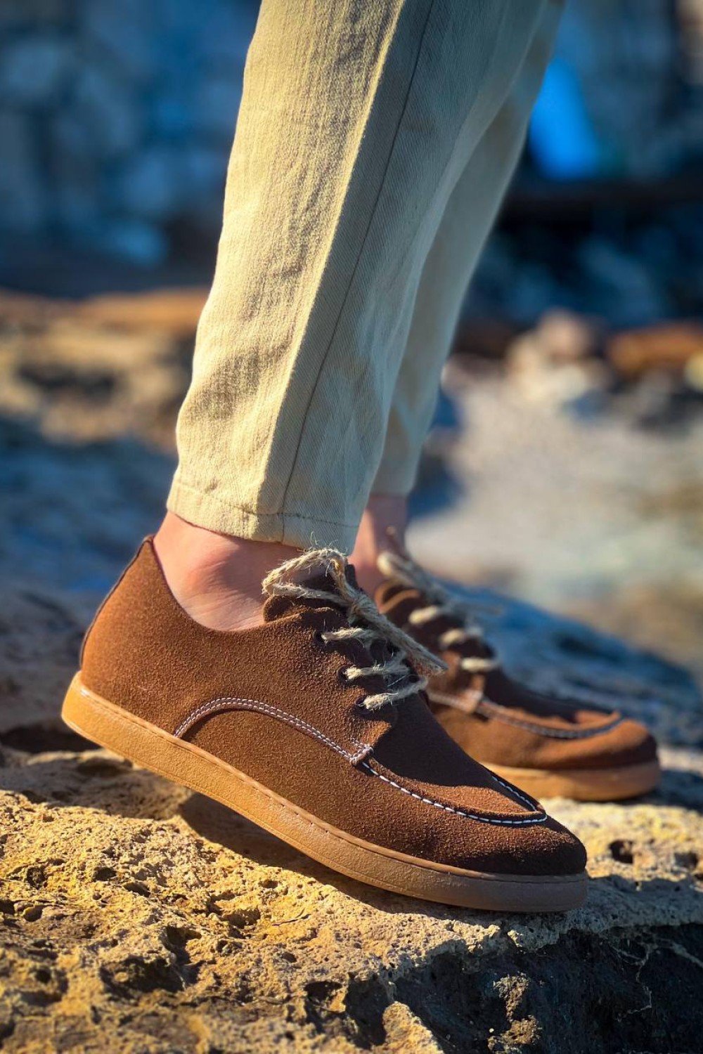 KB-X5 Kuback Kahve Süet Bağcıklı  Günlük Erkek Ayakkabı