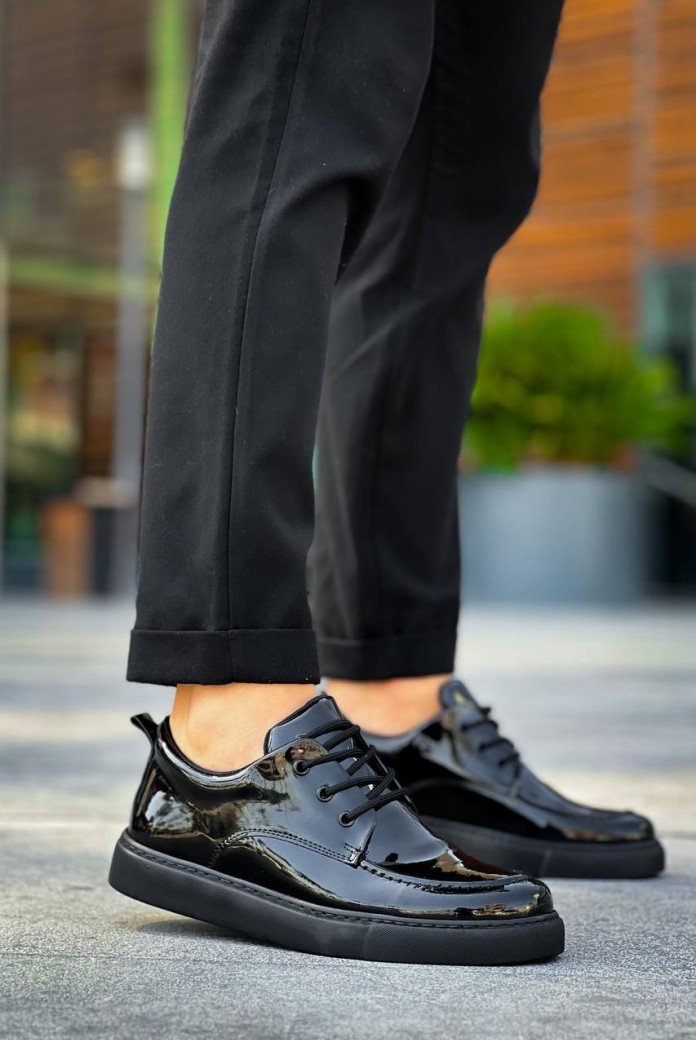 KB-X5 Kuback Kömür Rugan Günlük Erkek Ayakkabı