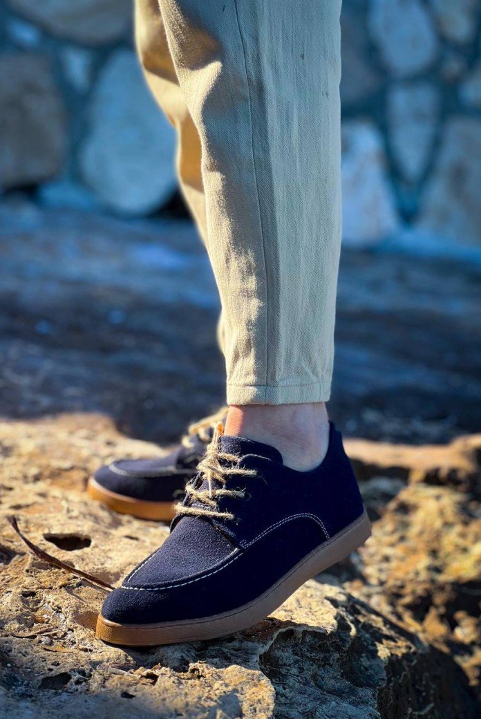 KB-X5 Kuback Lacivert  Süet Bağcıklı  Günlük Erkek Ayakkabı