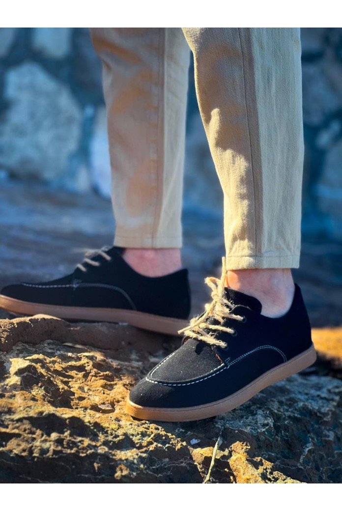 KB-X5 Kuback Siyah  Süet Bağcıklı  Günlük Erkek Ayakkabı