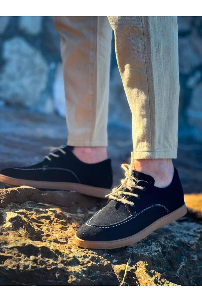 KB-X5 Kuback Siyah  Süet Bağcıklı  Günlük Erkek Ayakkabı