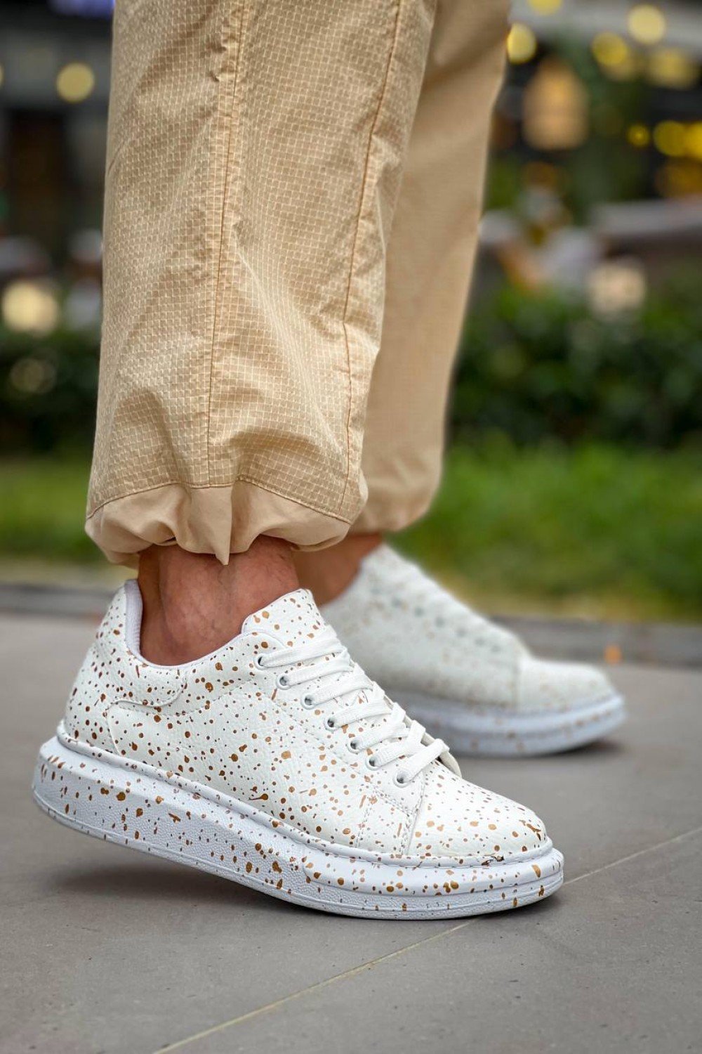 KB-X500 Kuback Beyaz Gold Bağcıklı Günlük Erkek Ayakkabı KB-X500 Kuback Beyaz Gold Bağcıklı Günlük Erkek Ayakkabı