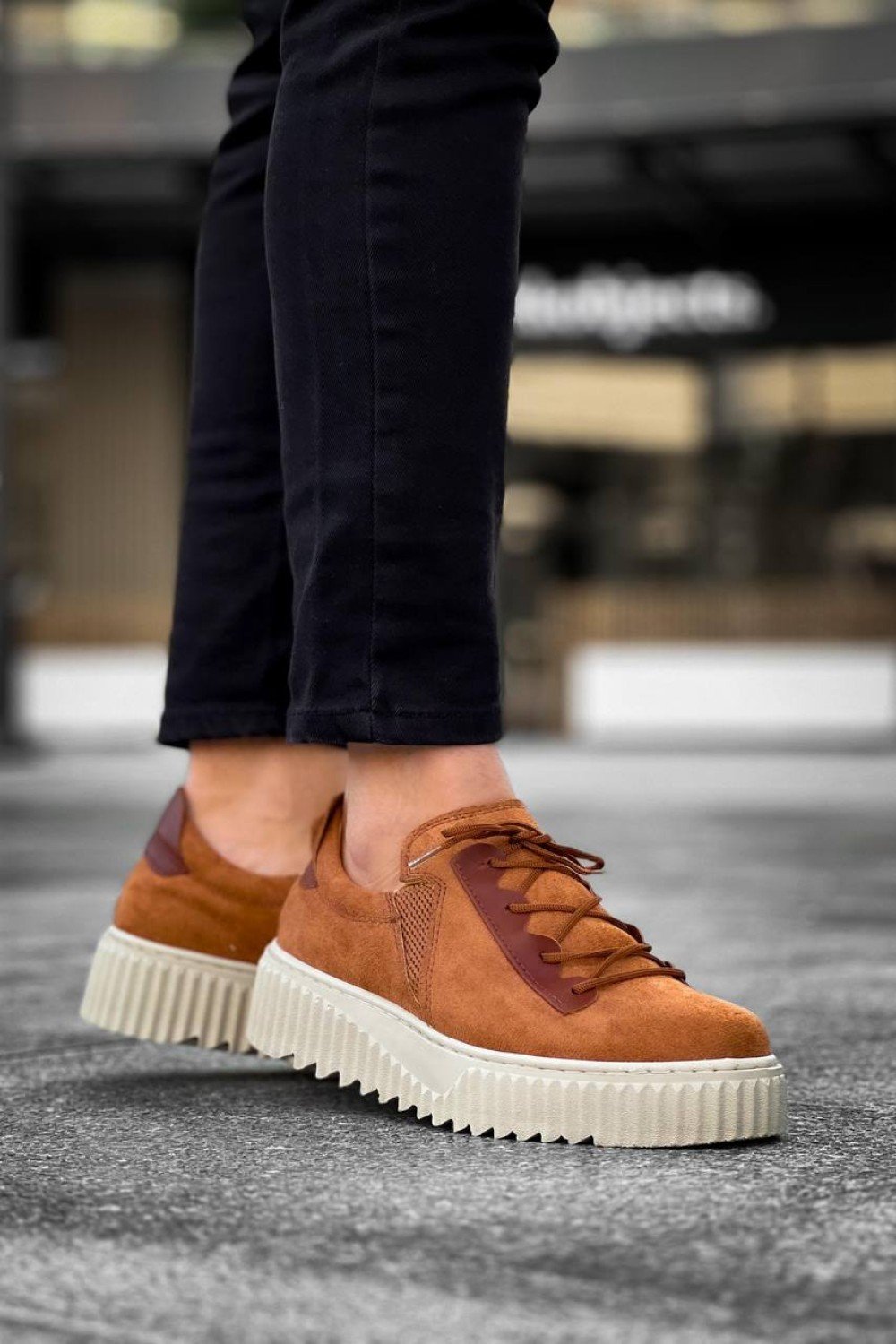 KB-X502 Kuback Taba Süet Yüksek Bej Taban Bağcık Detaylı Lastikli Günlük Erkek Ayakkabı KB-X502 Kuback Taba Süet Yüksek Bej Taban Bağcık Detaylı Lastikli Günlük Erkek Ayakkabı