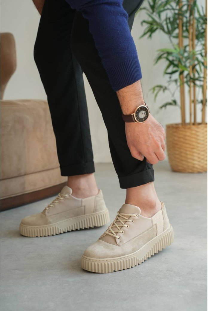 KB-X516 Kuback Bej Süet Günlük Erkek Ayakkabı