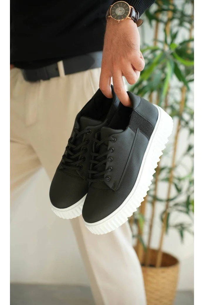 KB-X516 Kuback Siyah Cilt Günlük Erkek Ayakkabı