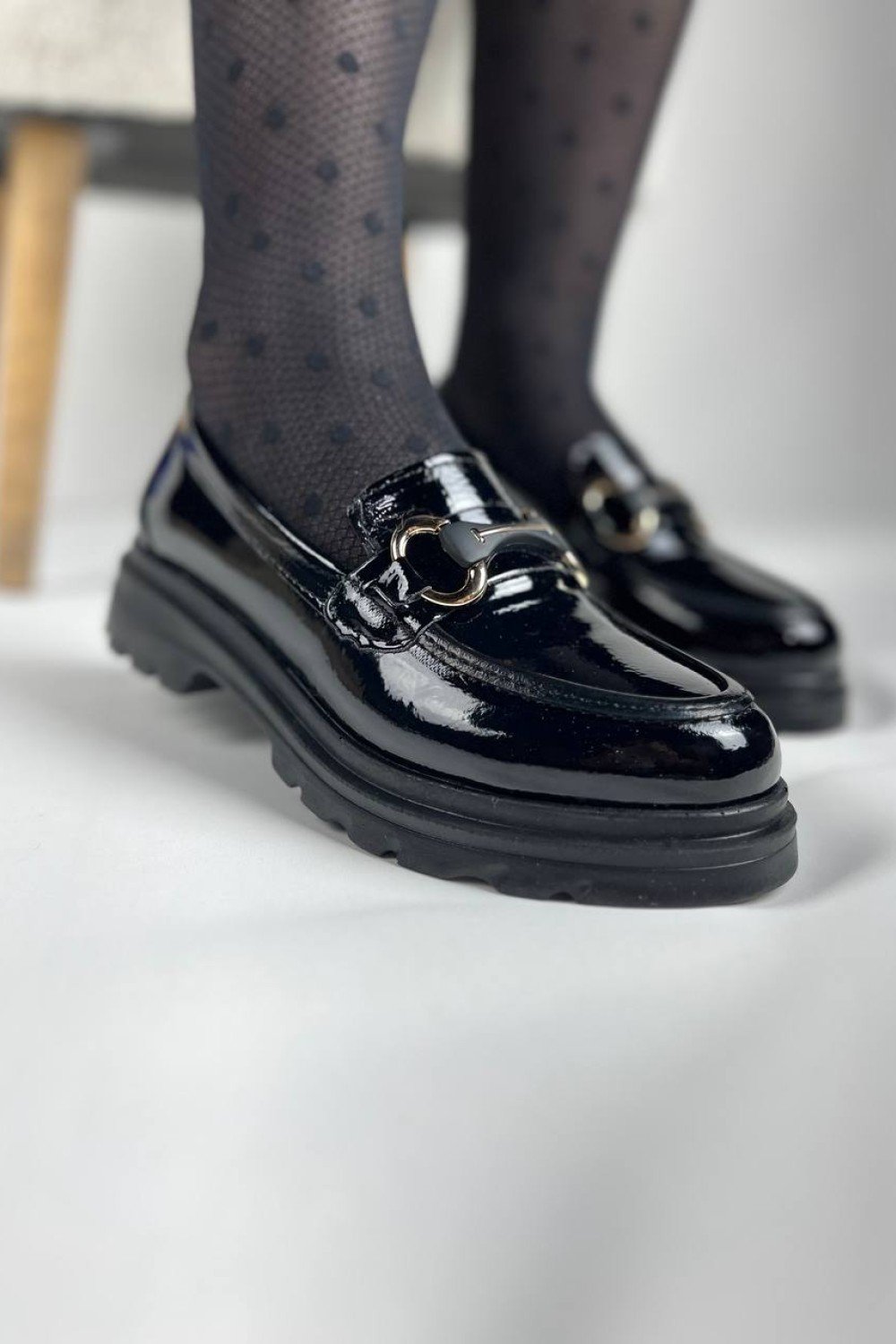 KB-ZN101 Kuback Kömür Rugan Günlük Kadın Babet