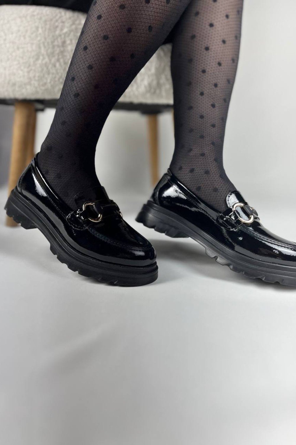 KB-ZN101 Kuback Kömür Rugan Günlük Kadın Babet