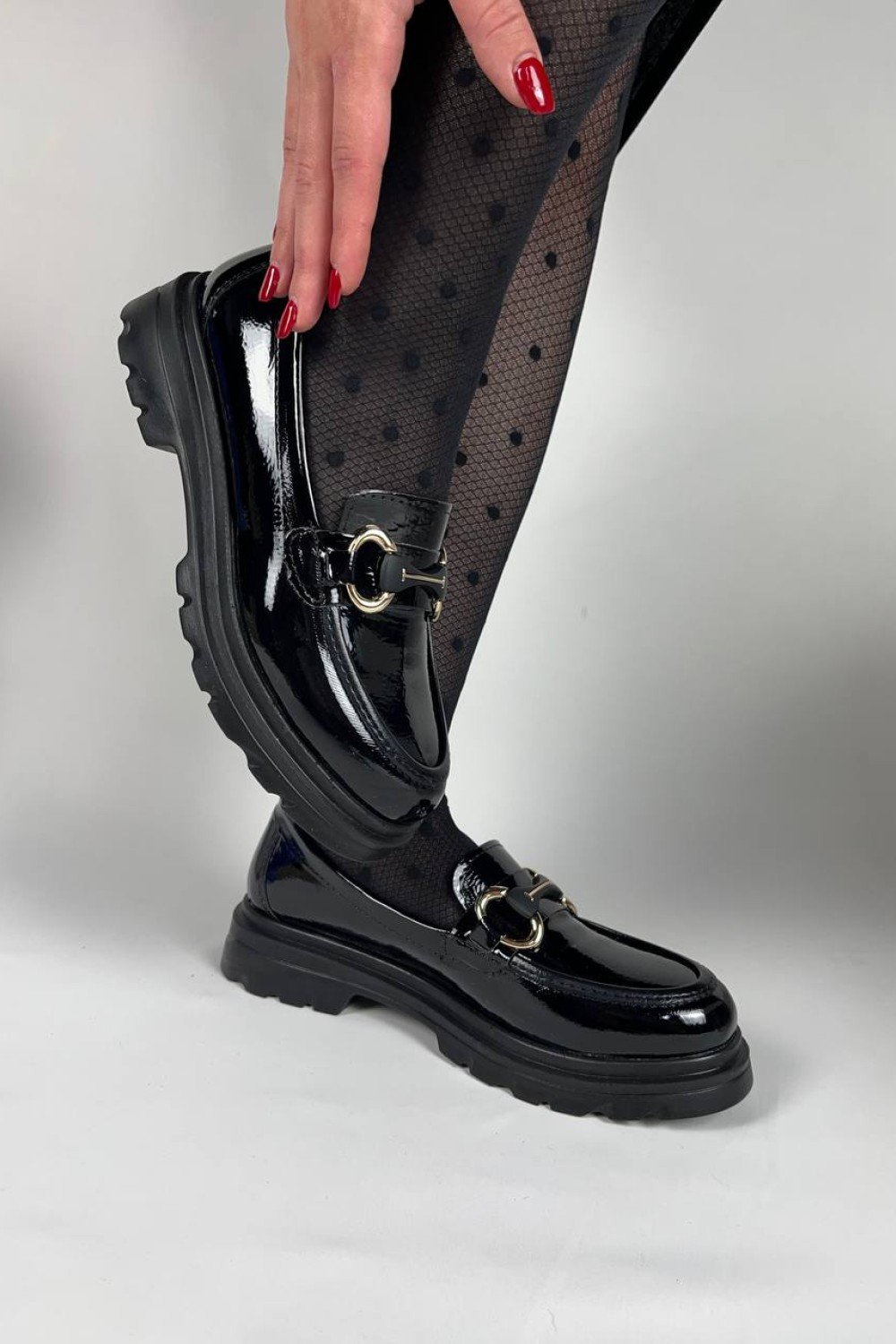 KB-ZN101 Kuback Kömür Rugan Günlük Kadın Babet