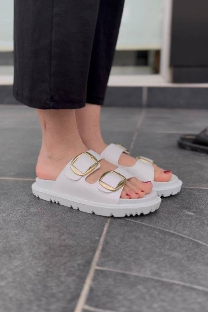 KBTX-1 Kuback Beyaz Günlük Kadın Terlik