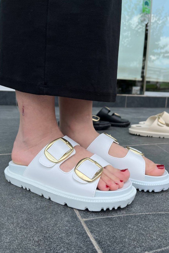 KBTX-1 Kuback Beyaz Günlük Kadın Terlik