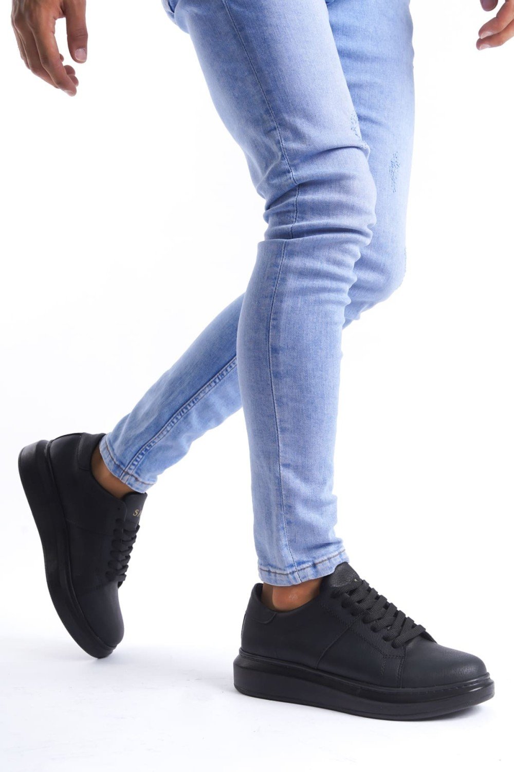 SLW151 Boost Bağcıklı Cilt Erkek Günlük Sneaker Ayakkabı CST - Siyah SLW151 Boost Bağcıklı Cilt Erkek Günlük Sneaker Ayakkabı CST - Siyah