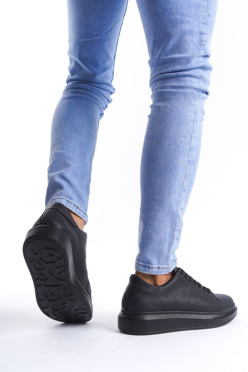 SLW151 Boost Bağcıklı Cilt Erkek Günlük Sneaker Ayakkabı CST - Siyah SLW151 Boost Bağcıklı Cilt Erkek Günlük Sneaker Ayakkabı CST - Siyah