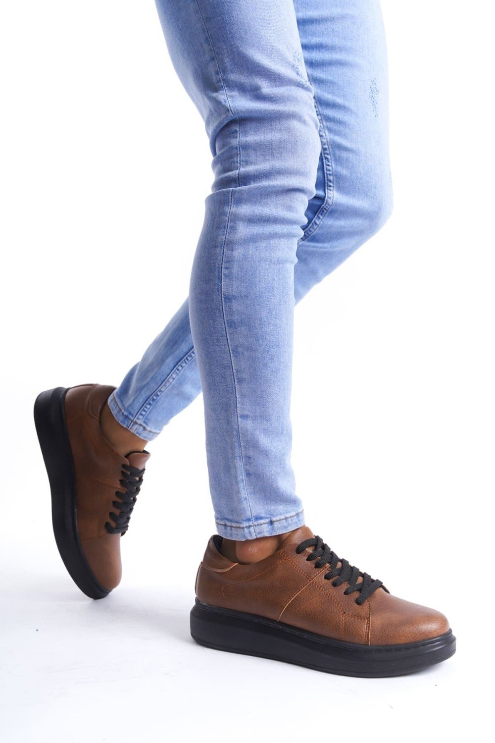 SLW151 Boost Bağcıklı Cilt Erkek Günlük Sneaker Ayakkabı CST - Taba SLW151 Boost Bağcıklı Cilt Erkek Günlük Sneaker Ayakkabı CST - Taba