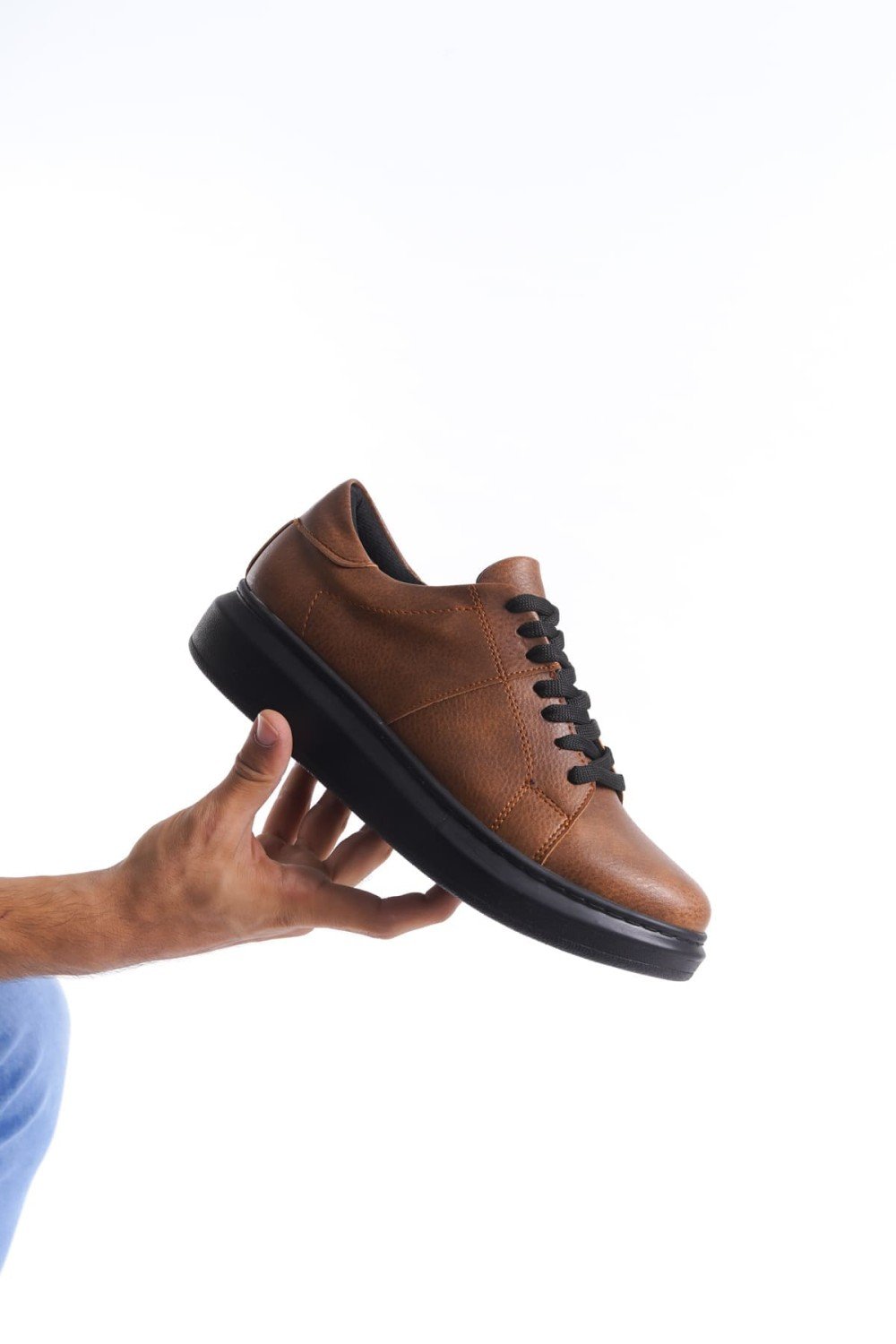 SLW151 Boost Bağcıklı Cilt Erkek Günlük Sneaker Ayakkabı CST - Taba SLW151 Boost Bağcıklı Cilt Erkek Günlük Sneaker Ayakkabı CST - Taba