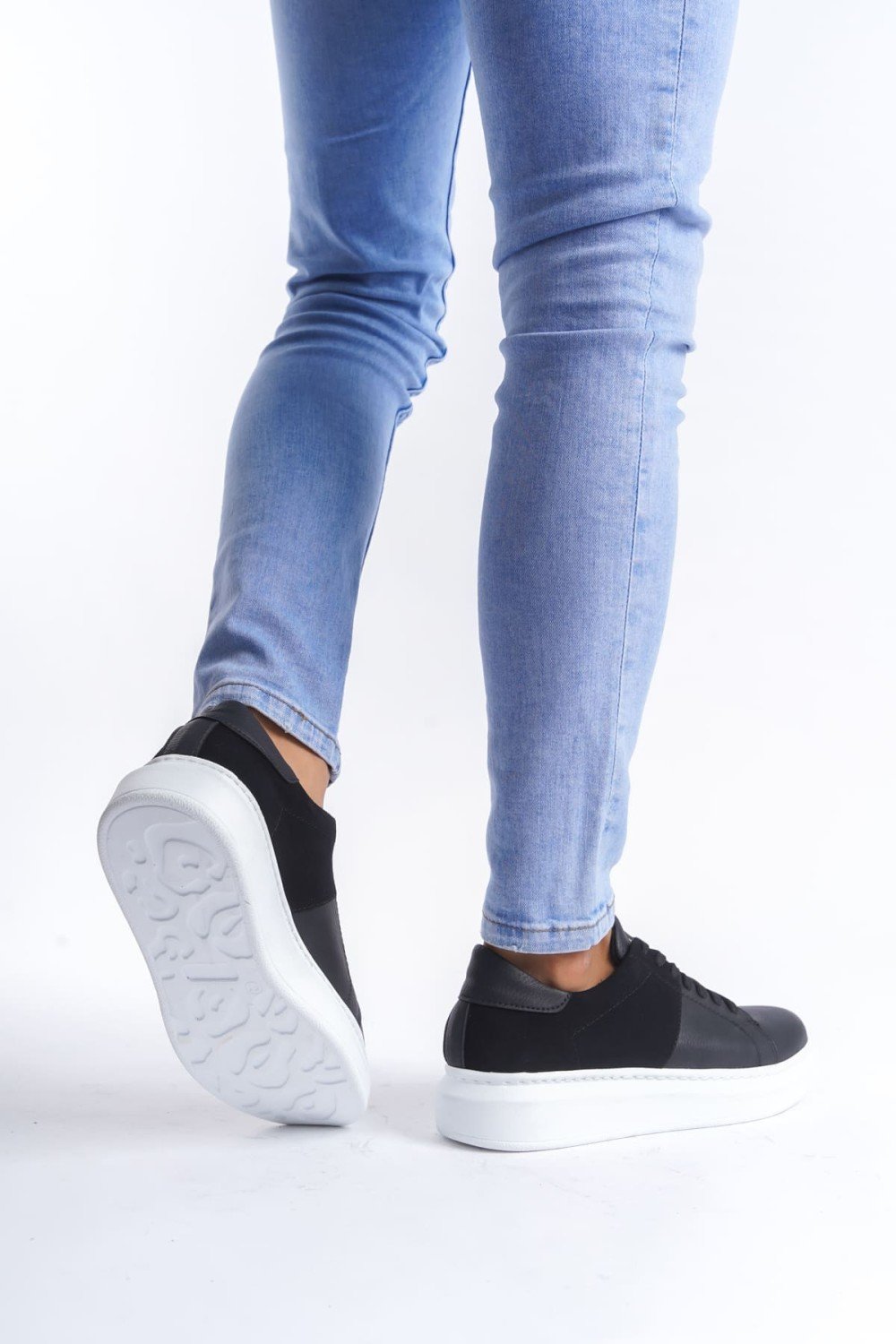 SLW151 Boost Bağcıklı Cilt Süet Erkek Günlük Sneaker Ayakkabı CSBT - Siyah SLW151 Boost Bağcıklı Cilt Süet Erkek Günlük Sneaker Ayakkabı CSBT - Siyah