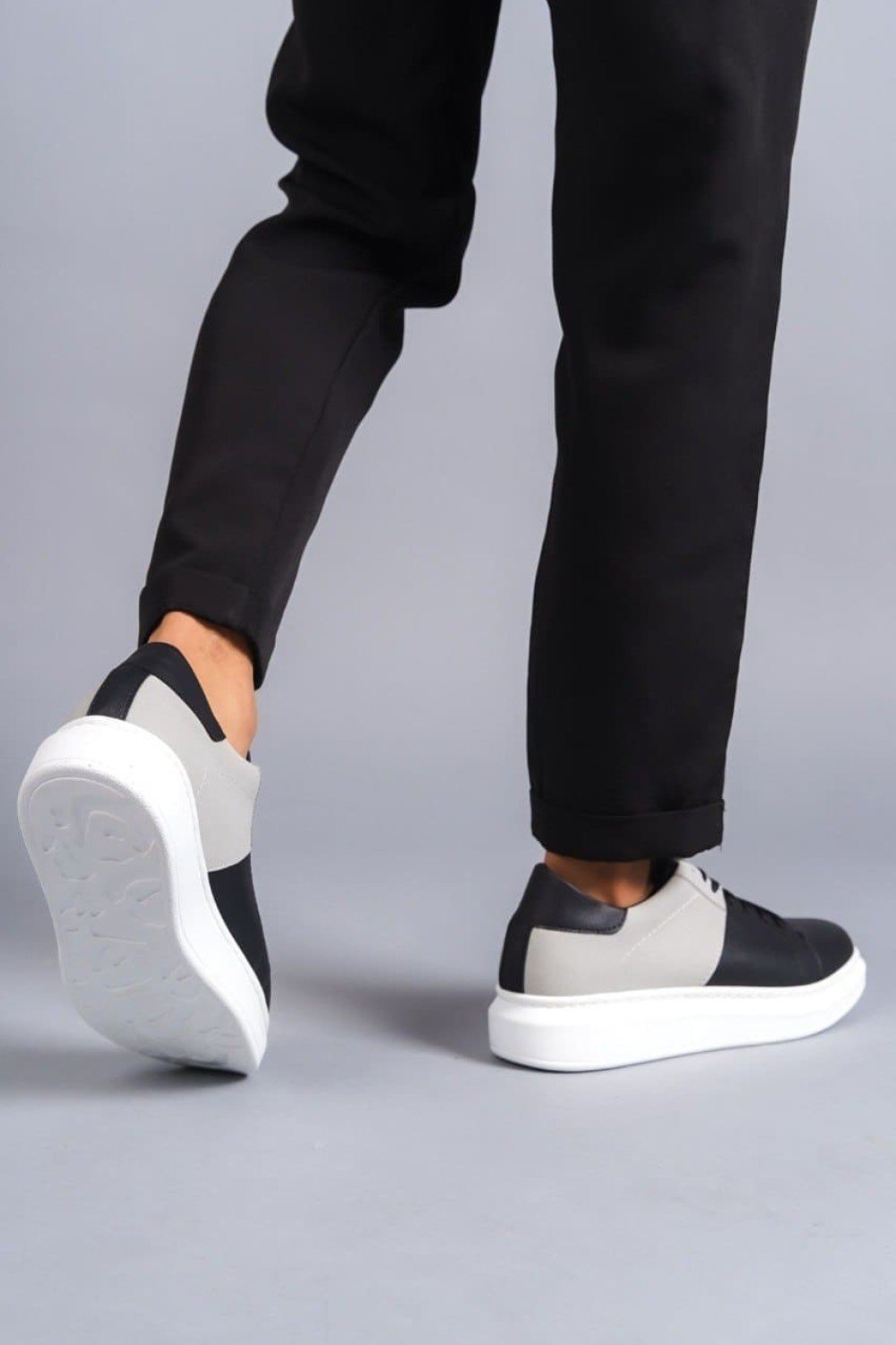 SLW151 Boost Bağcıklı Cilt Süet Erkek Günlük Sneaker Ayakkabı CSBT - Siyah/Gri SLW151 Boost Bağcıklı Cilt Süet Erkek Günlük Sneaker Ayakkabı CSBT - Siyah/Gri