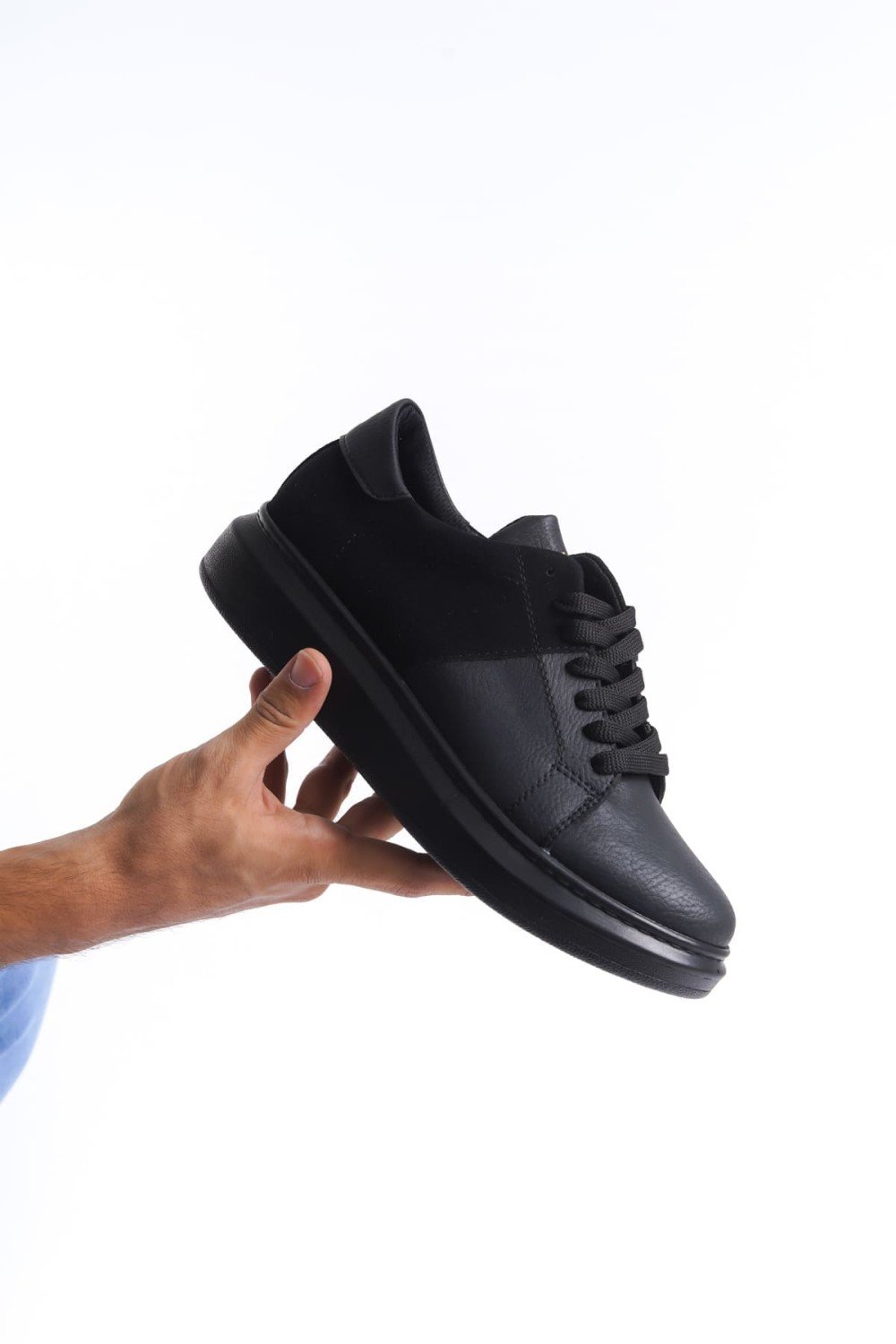 SLW151 Boost Bağcıklı Cilt Süet Erkek Günlük Sneaker Ayakkabı CSST - Siyah SLW151 Boost Bağcıklı Cilt Süet Erkek Günlük Sneaker Ayakkabı CSST - Siyah