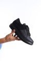 SLW151 Boost Bağcıklı Cilt Süet Erkek Günlük Sneaker Ayakkabı CSST - Siyah SLW151 Boost Bağcıklı Cilt Süet Erkek Günlük Sneaker Ayakkabı CSST - Siyah