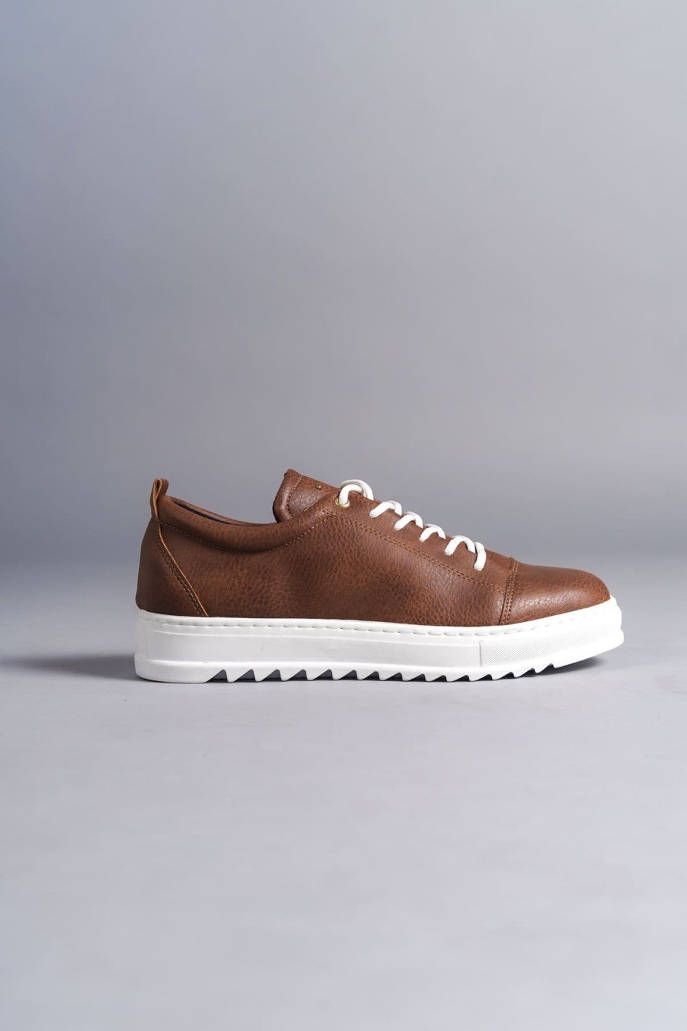 SLW152 Cool Bağcıklı Cilt Erkek Günlük Spor Klasik Ayakkabı CBT -  Taba