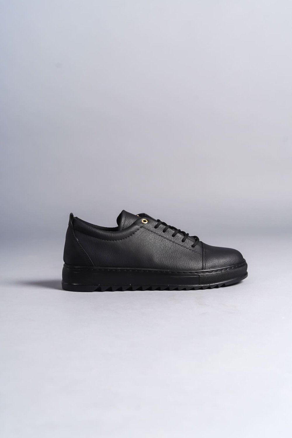 SLW152 Cool Bağcıklı Cilt Erkek Günlük Spor Klasik Ayakkabı CST - Siyah