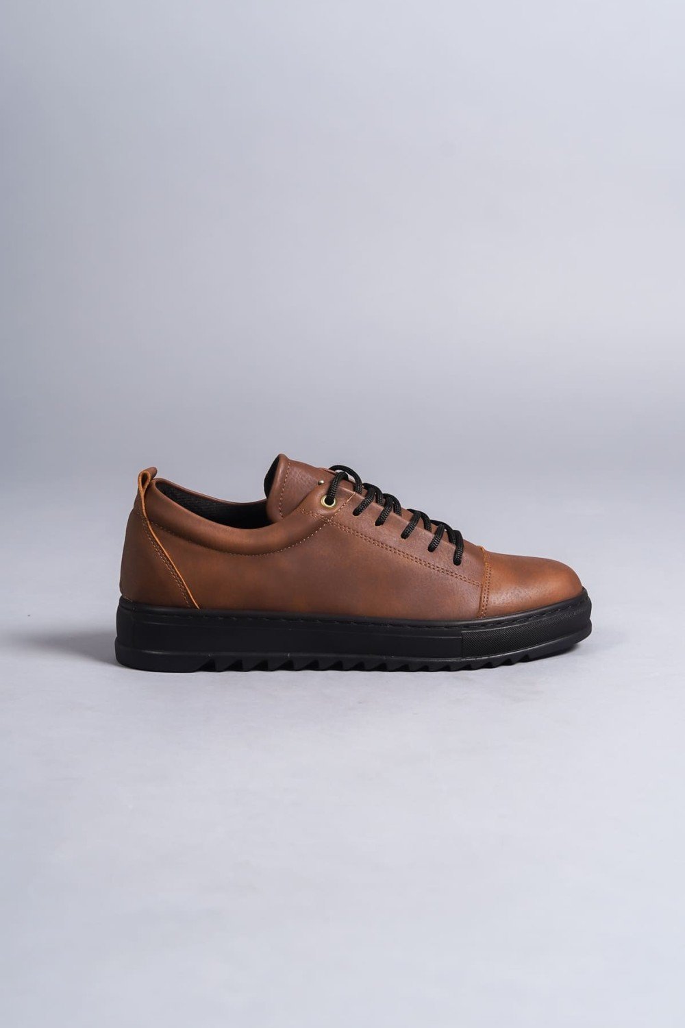 SLW152 Cool Bağcıklı Cilt Erkek Günlük Spor Klasik Ayakkabı CST - Taba